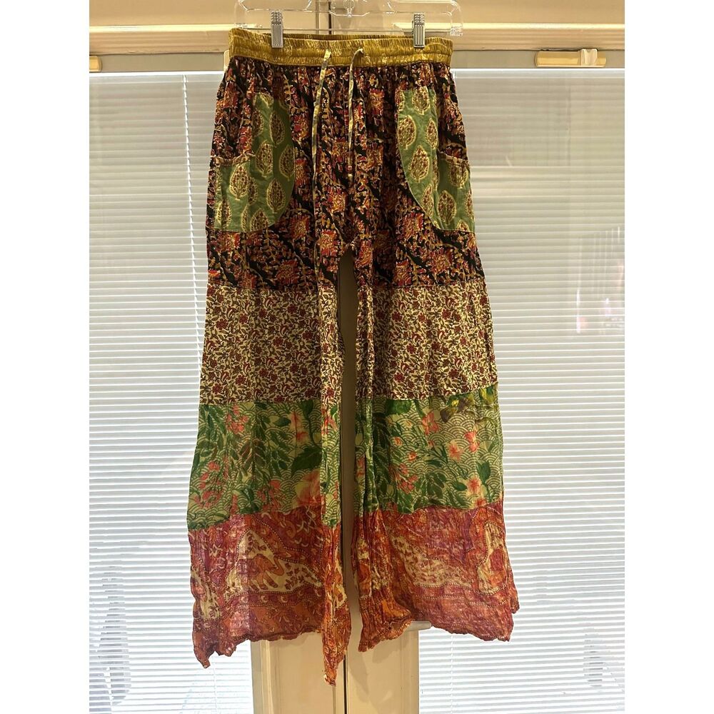 Bohemian Wide Leg Palazzo Pant Multi Pattern One Size